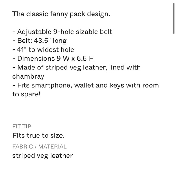 Clare V | Black x Cream Striped OG fanny pack - Picture 8 of 8